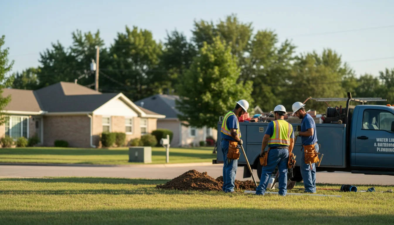 Residential water line and bathroom plumbing service in Plato, MN